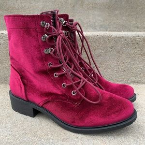 Circus by Sam Edelman Dawson Velvet Combat Boots